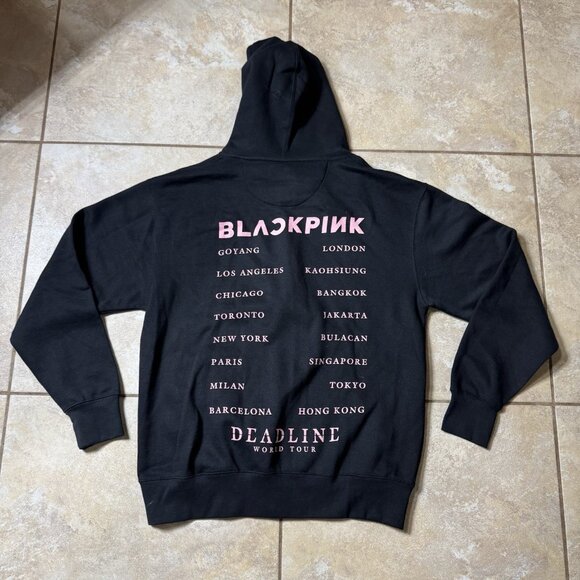 BLACKPINK Deadline Tour Hoodie Hooded Jacket 2-Sided MEDIUM New - Picture 8 of 9